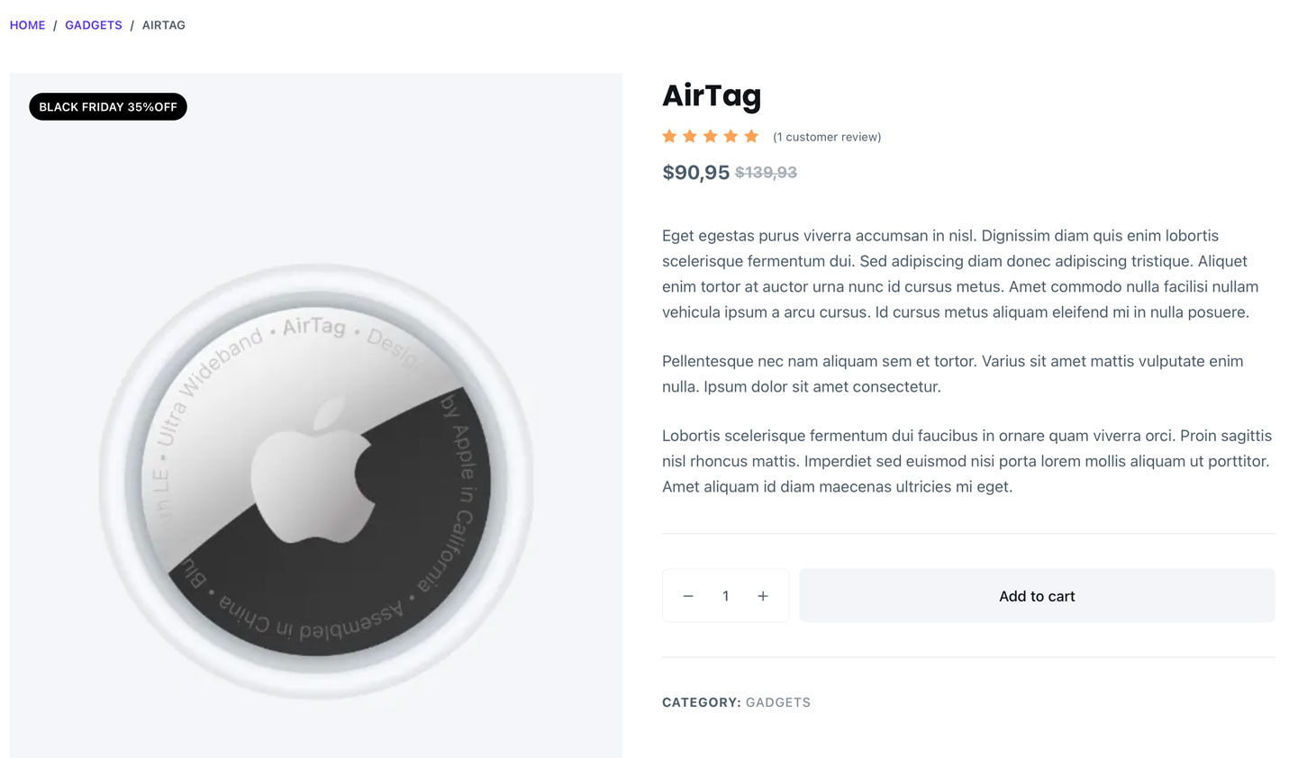 A product showing a discount from a bulk pricing campaign
